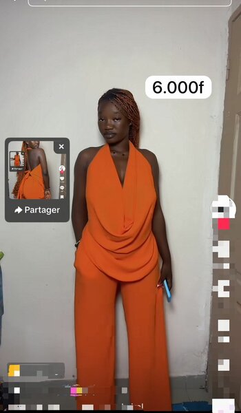 Combinaison élégante orange