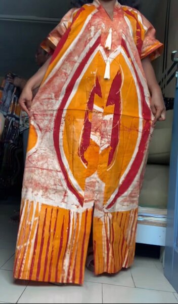 Robe ethnique en wax colorée