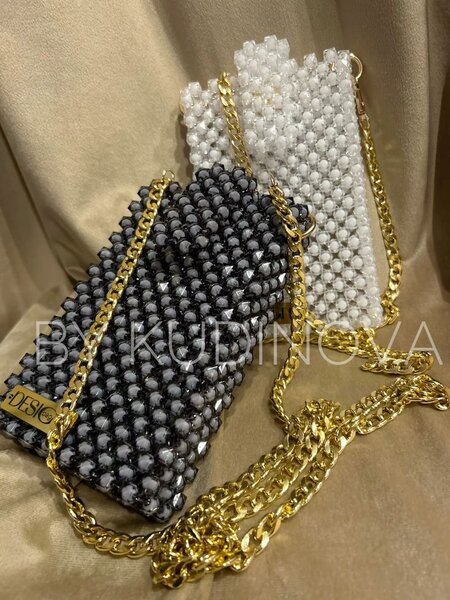 Sac chaîne perlé élégant