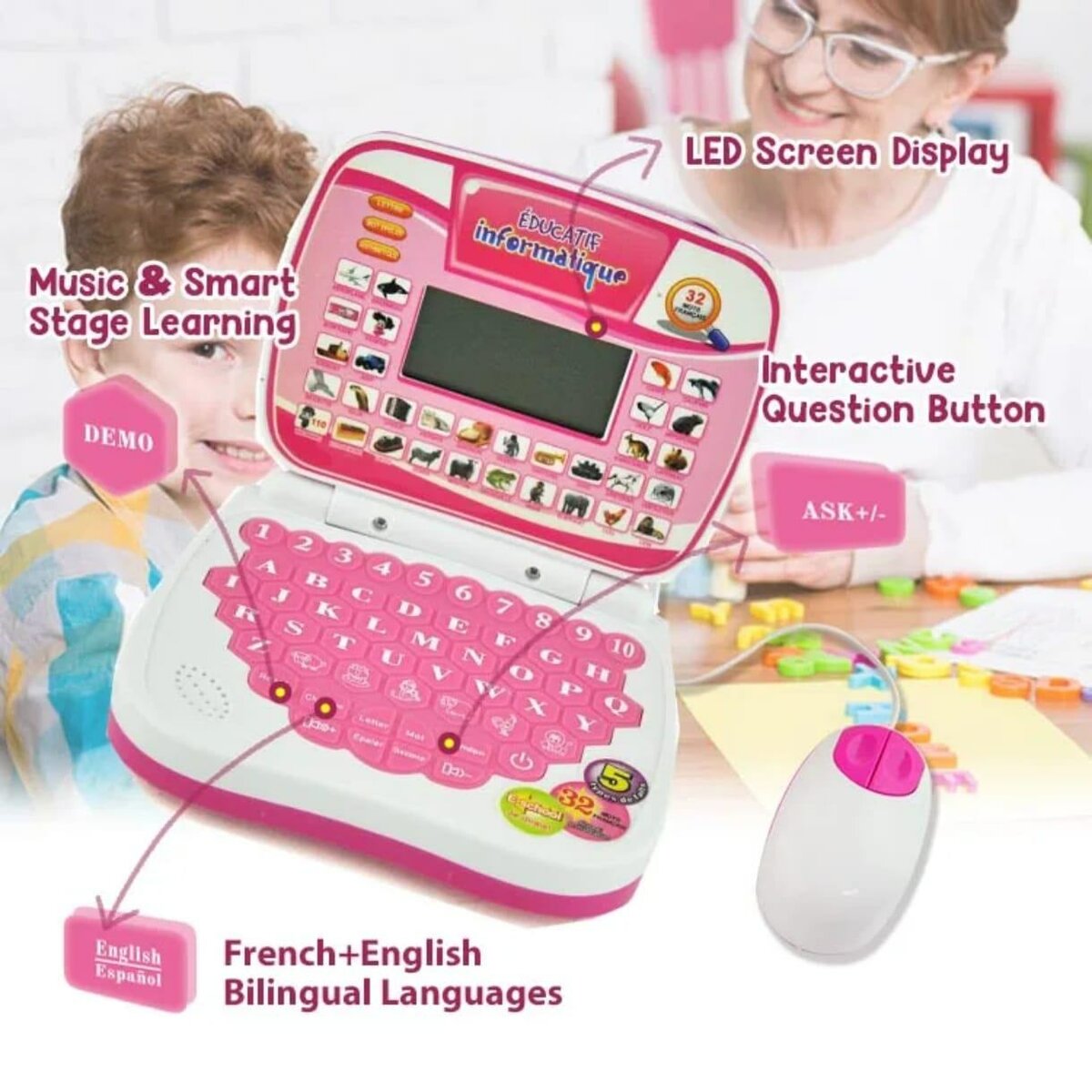 Laptop Éducatif Enfant 2-en-1