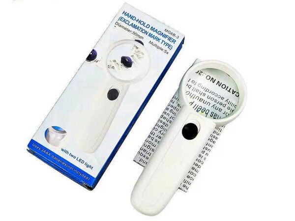 Loupe de poche avec lumière LED grossissant 30 mm