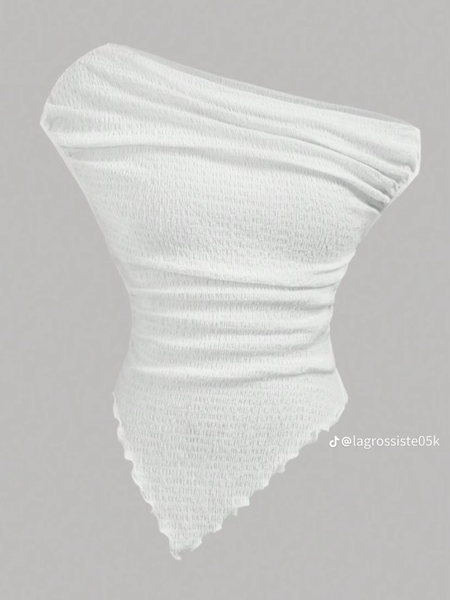 Haut sans bretelles blanc