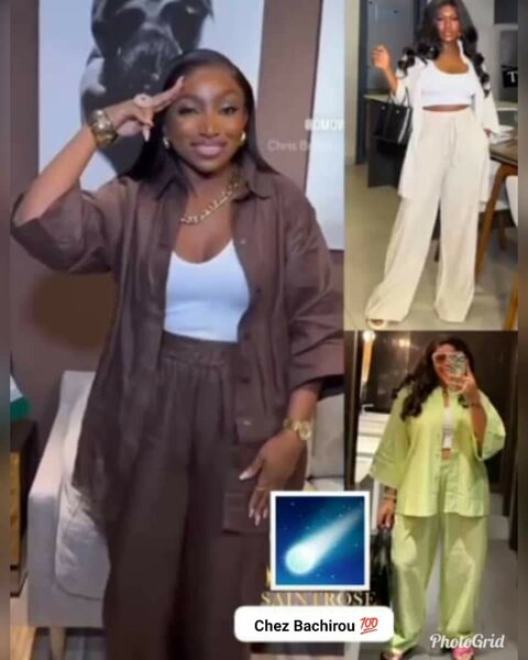 Complet dame lin cassé