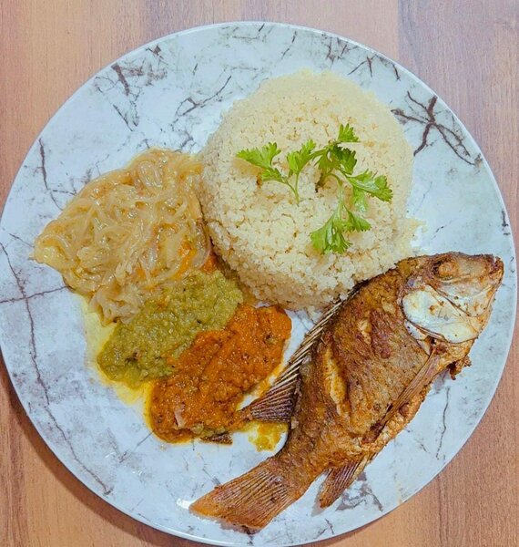 Poisson frit & attiéké