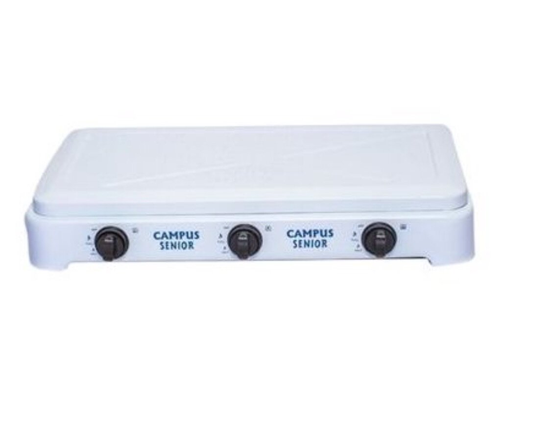 Campus Réchaud à Gaz 3 Feux - Allumage Manuel - Blanc