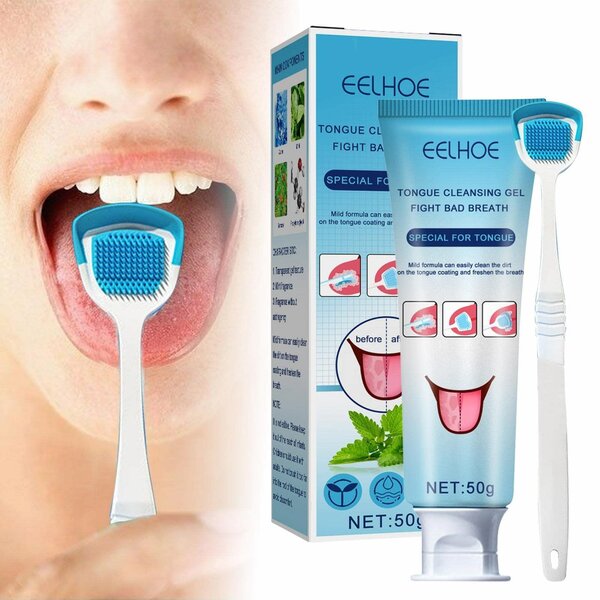Eelhoe Tongue Cleaning Gel & Tongue Scraper