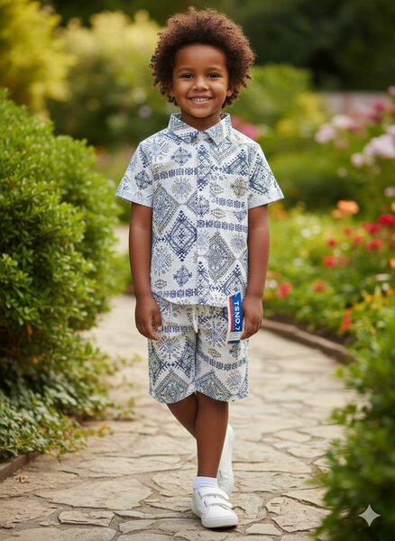 Ensemble été garçon motif