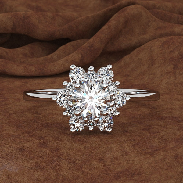 Floral exquisite promise/engagement ring (Free Case)
