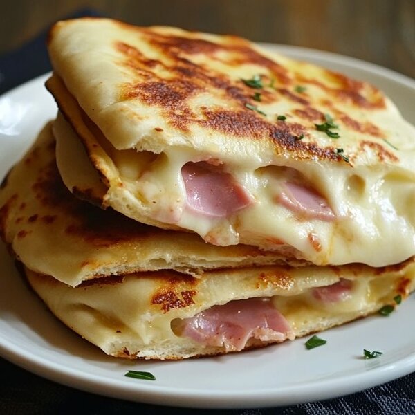 Crêpes au fromage et jambon