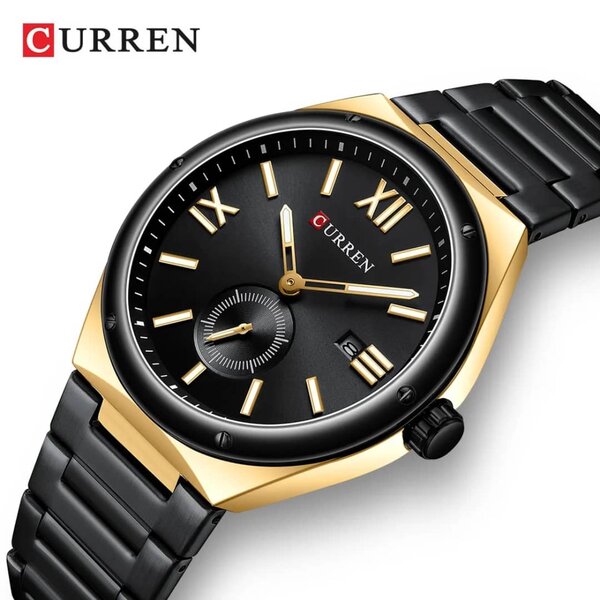 Montre Homme CURREN Noir et Or