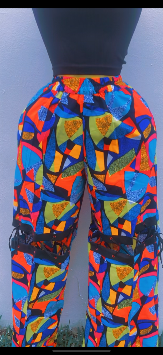 Pantalon imprimé coloré chic