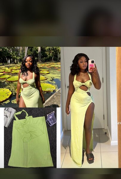 Robe longue découpée élégante