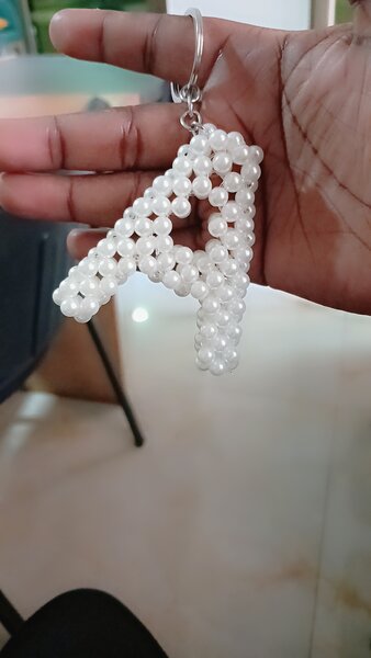 Porte-clés Lettre A Perles