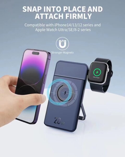 Chargeur magnétique 20W iPhone & Apple Watch