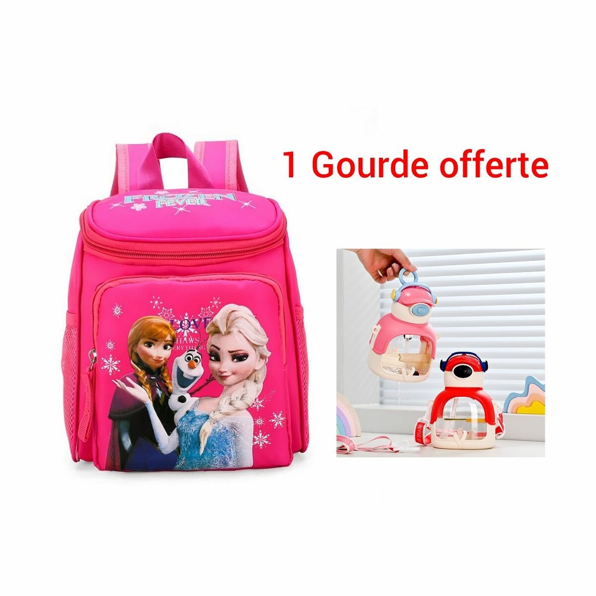 Sac à dos enfant avec gourde