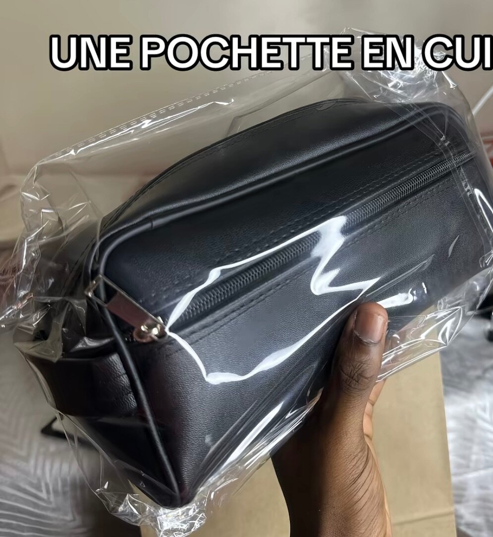 Sacoche Bandoulière Cuir Noir