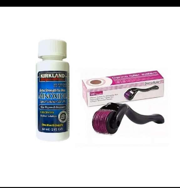 Kirkland monoxidil, derma roller