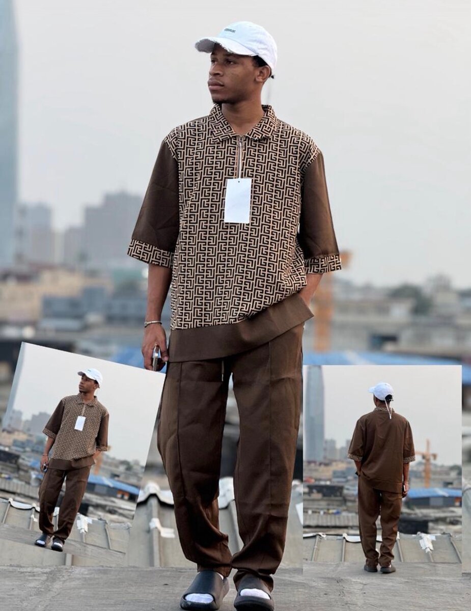 Ensemble homme marron et marron foncé