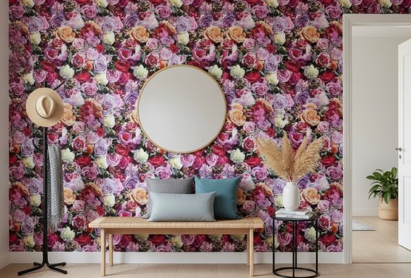 Papier peint floral mural