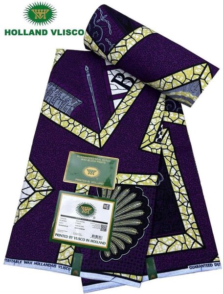 Tissu Wax Holland Vlisco Violet
