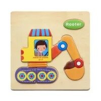 Wooden Rooter Puzzle Kids Educational Toys Multicolor