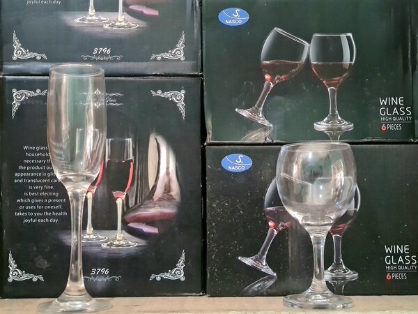 Verres à vin cristal élégant 6 pièces