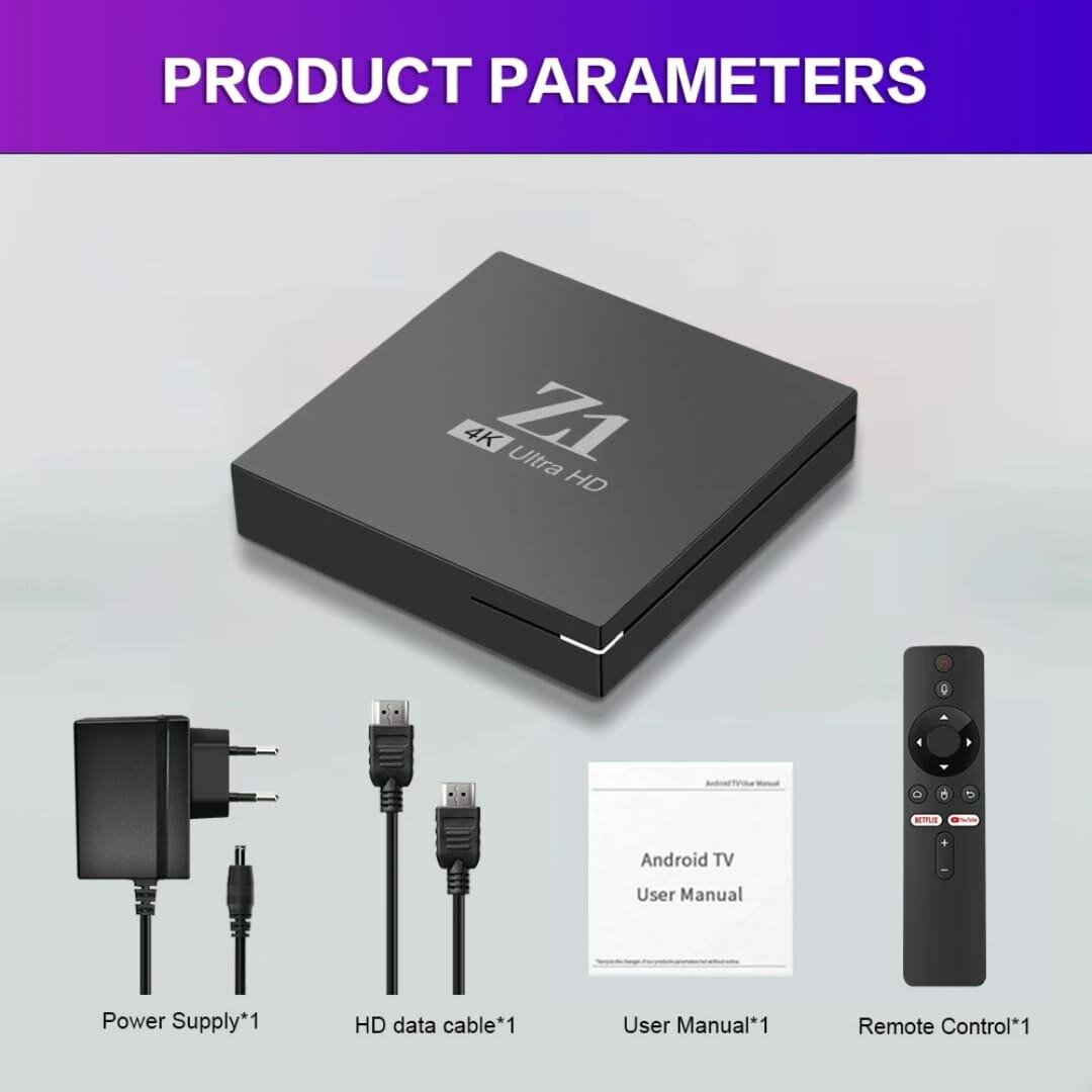 Box TV Android Z1  4K Ultra H