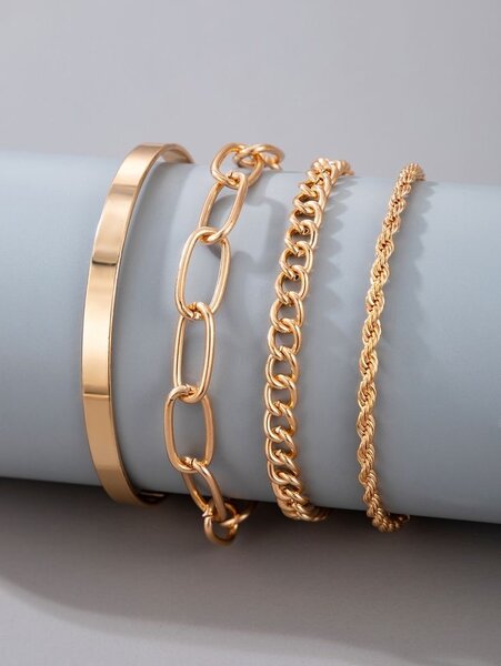 Gold bracelet set
