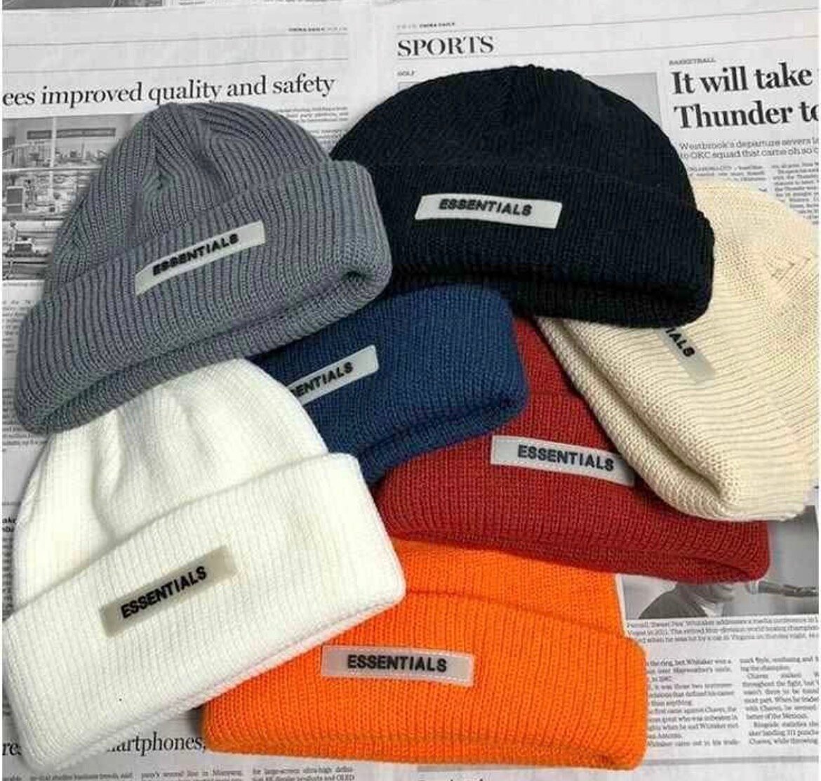 Bonnets en laine colorés