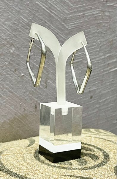 Boucles d'oreilles argentées