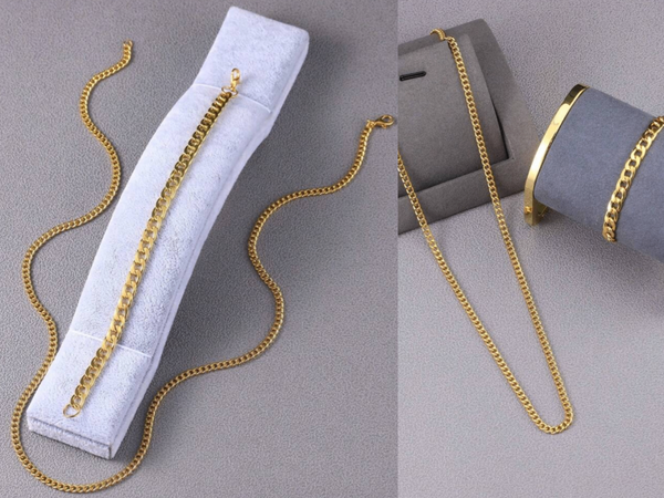 Collier et bracelet en chaîne