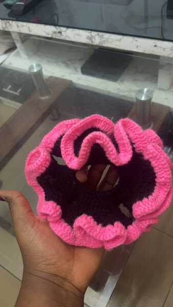 Chouchou de cheveux en laine