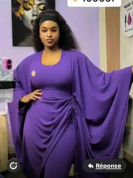 Robe longue élégante violet