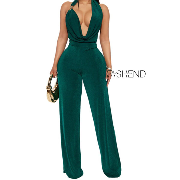 Combinaison verte élégante pour femme