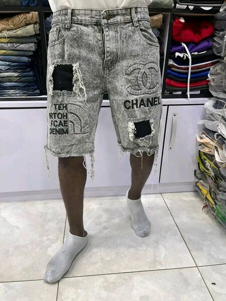 Shorts en jean délavé