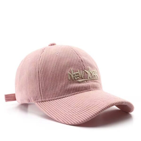 Casquette rose New York