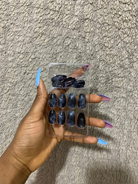 Faux Ongles Noirs Elégants