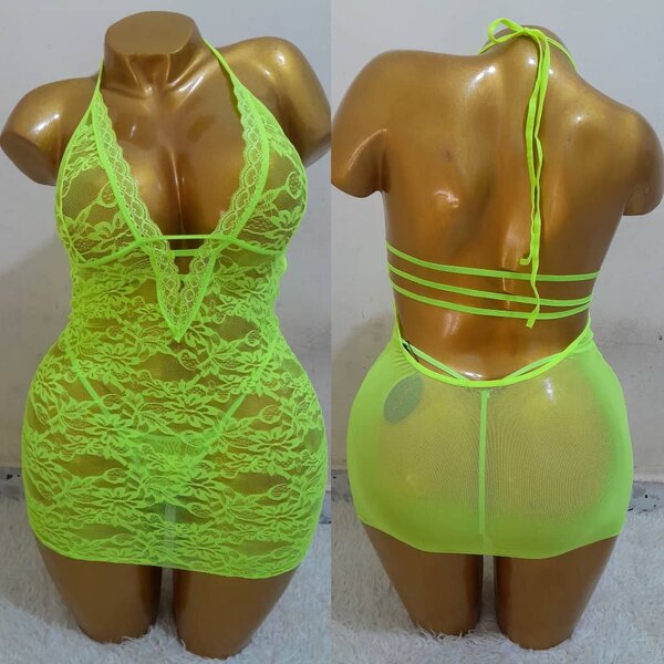 Nuisette dentelle verte sexy