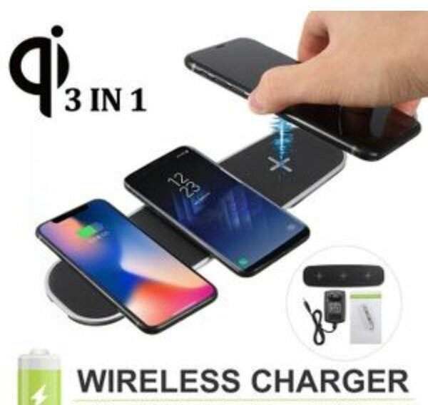 Power bank chargeur sans fil 3 en 1, plaque de  chargeur de