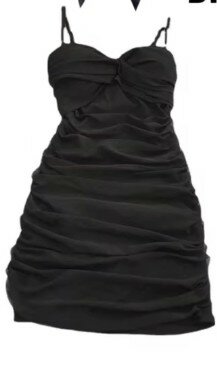 Black dress with thin straps