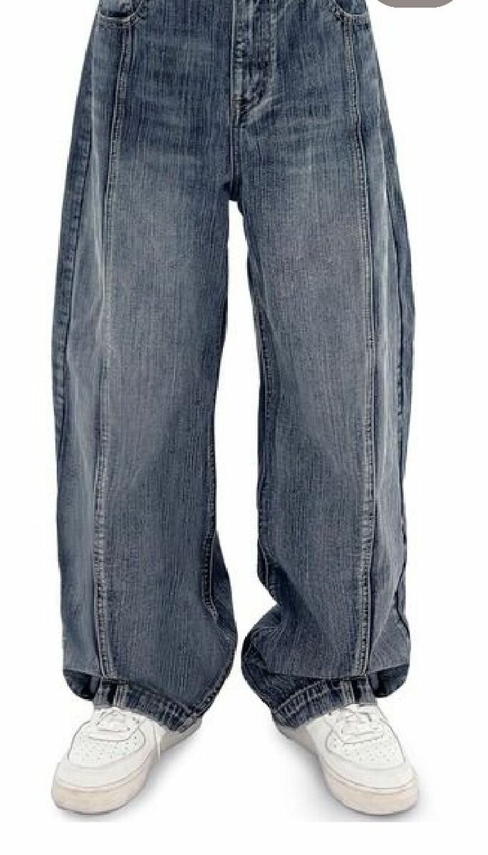 Jeans larges homme bleu délavé