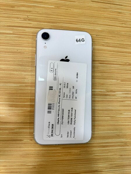 iPhone XR 64Go Blanc Casi neuf