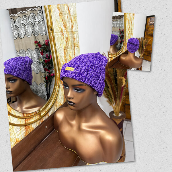 Écharpe tricotée colorée