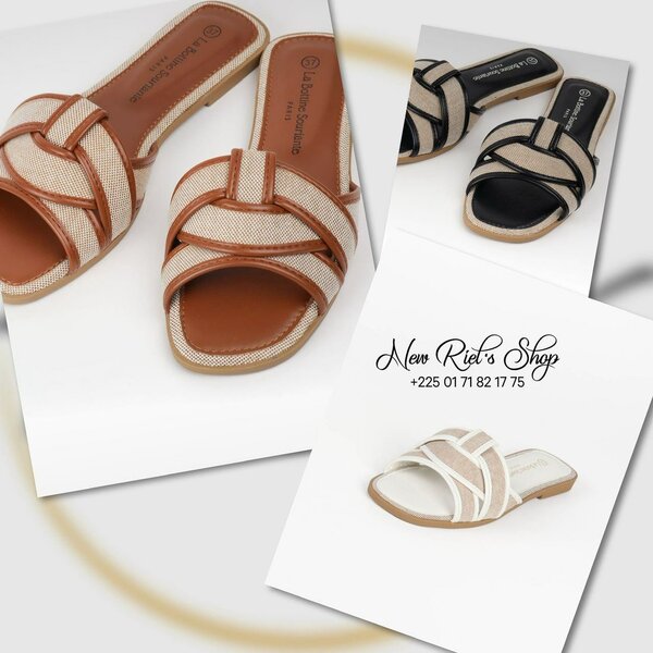 Chaussons en lin élégants