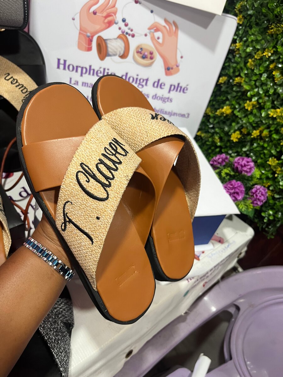 Sandales en cuir personnalisée