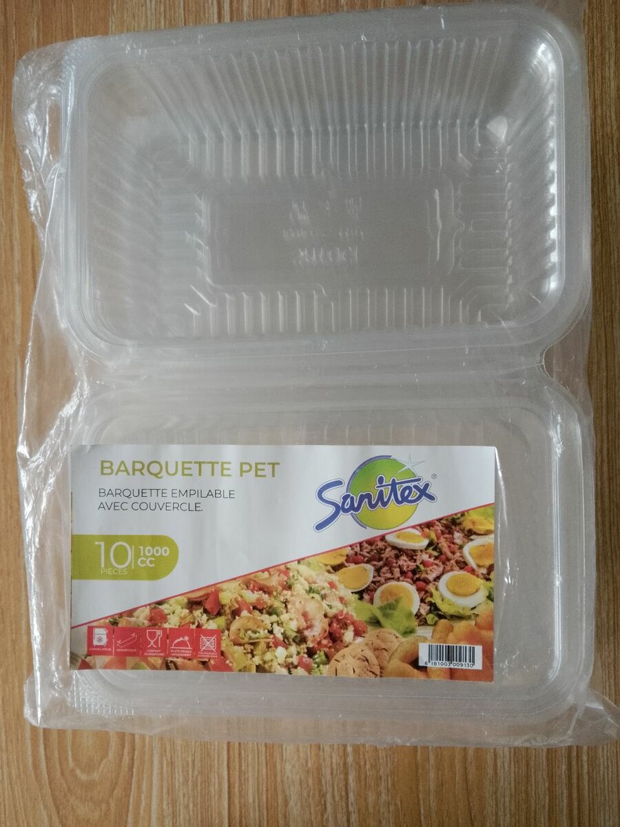 Barquettes couvercle 1L 10pces