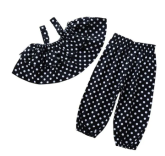 Summer Kids Baby Clothes Girls Clothing Set Newborn, Girls Off Shoulder , Ruffle Sweet Tops + Pants Fashion, ( Fabric Linen) ( Size 03 Month To 12 Yrs)