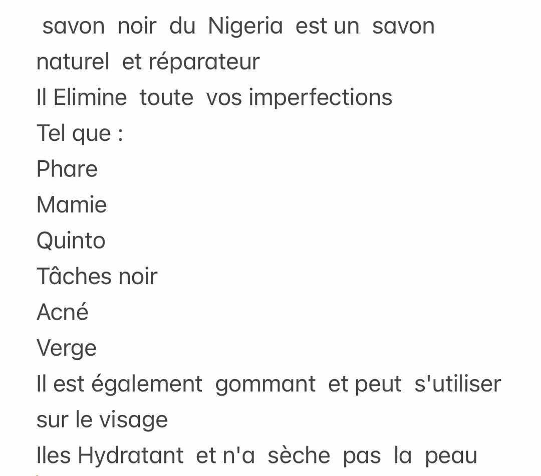 Savon noir du Nigeria