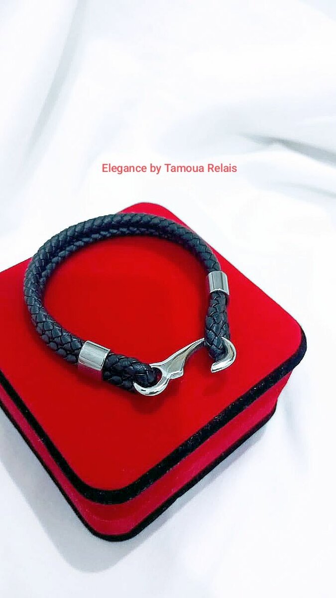 Bracelet en cuir tressé élégant
