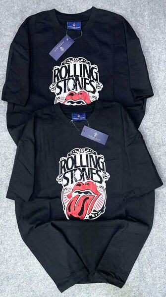 T-shirt noir Rolling Stones